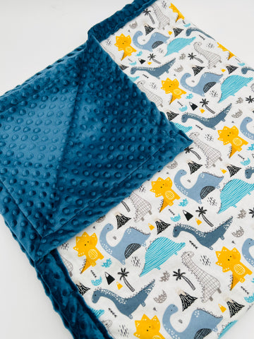 Boy Dinosaur Baby Blanket Set